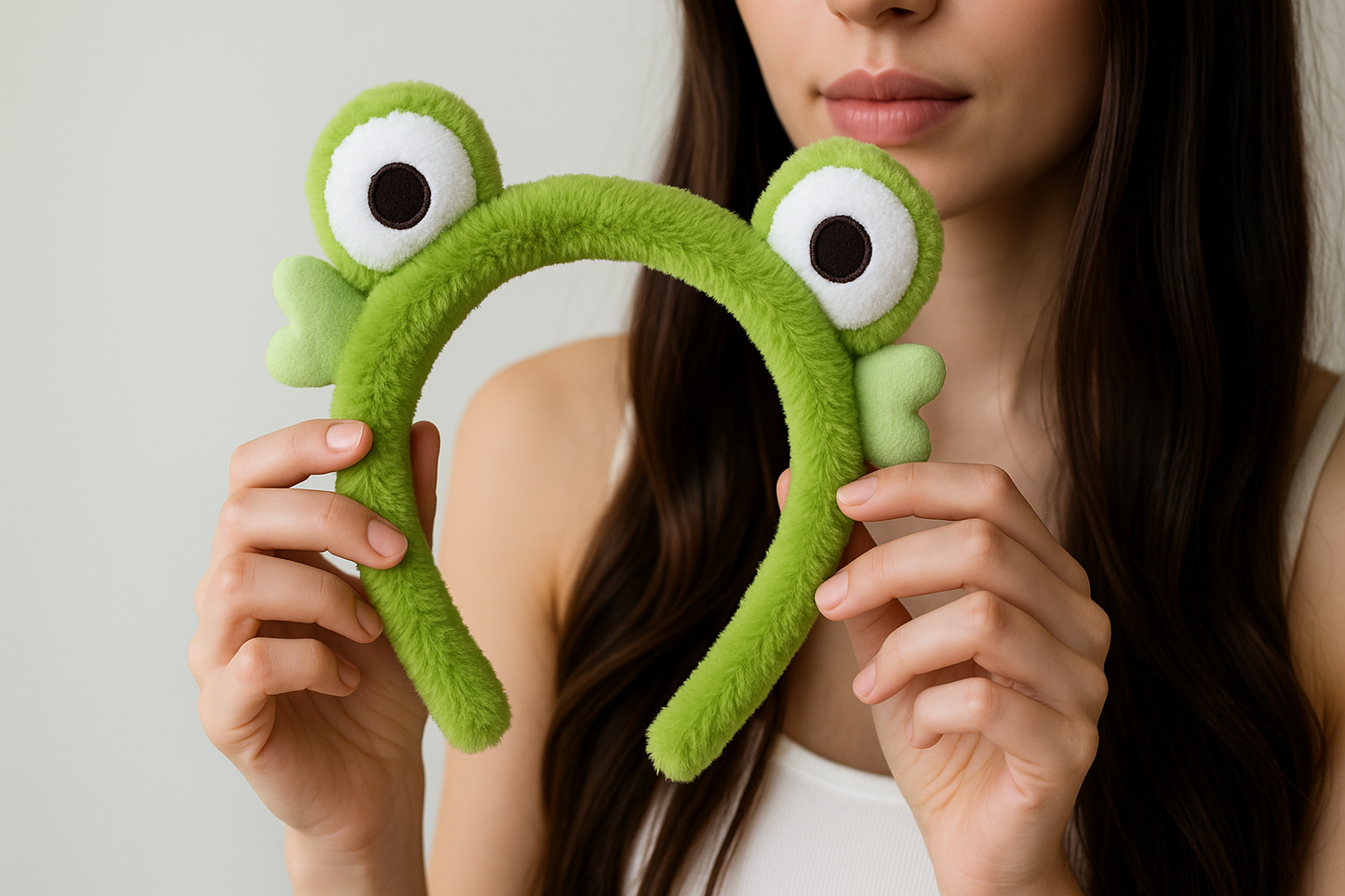 Cute Frog Spa Headband N Headwrap , Cute Creative Frog Eyes Hairband for Makeup Washing Face, Cartoon Animal Frog Headband for Women Girls