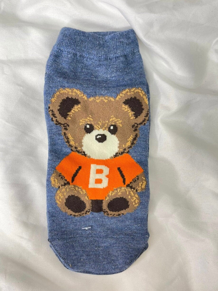 Cute Teddy Bear Print women's Socks.