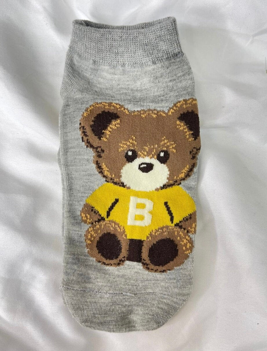 Cute Teddy Bear Print women's Socks.