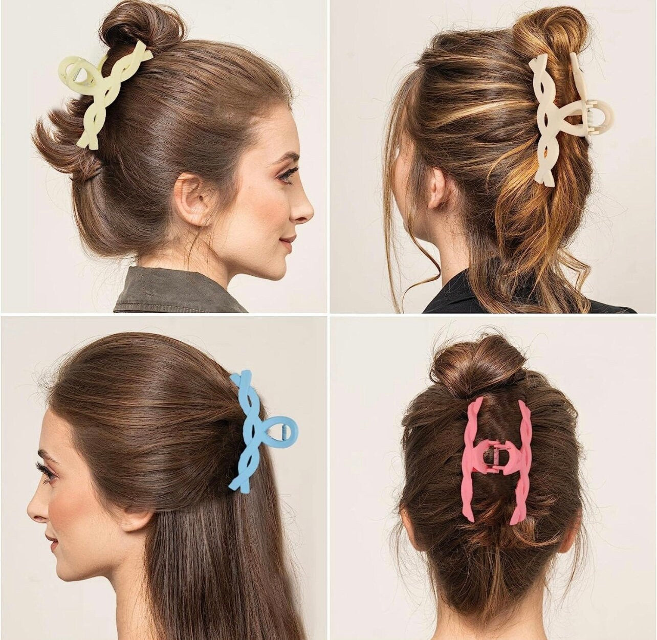 Macaron Hair Claw Clips - 4.3 Inch To Hold Hair Without Sliding Out Of Place Hair Clamps,Claw Clips For Thick Hair
