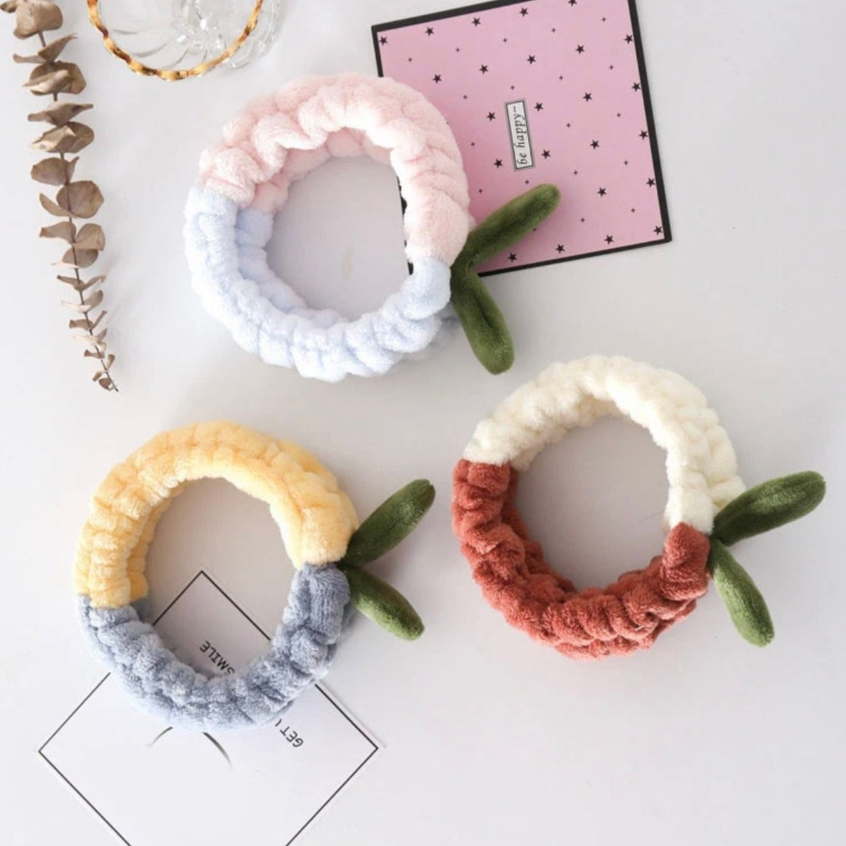 Cute Spa Two Tone Sprout Headwrape, Sprout Headwrape,Coral Fleece