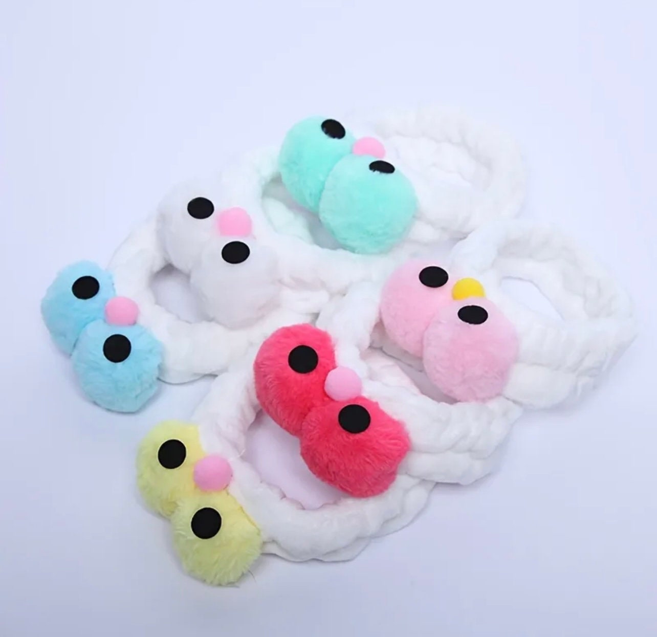 Cute Bird Eye SPA Headband , Funny Big Eyes Hair Band for Washing Face Elastic Shower Face Washing Hairband