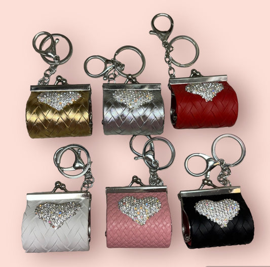 Beautiful Elegant Luxury Mini PocketHandbag Shape Keychain Key Ring Girls Gift  Rhinestone  lovely shiny Keychain