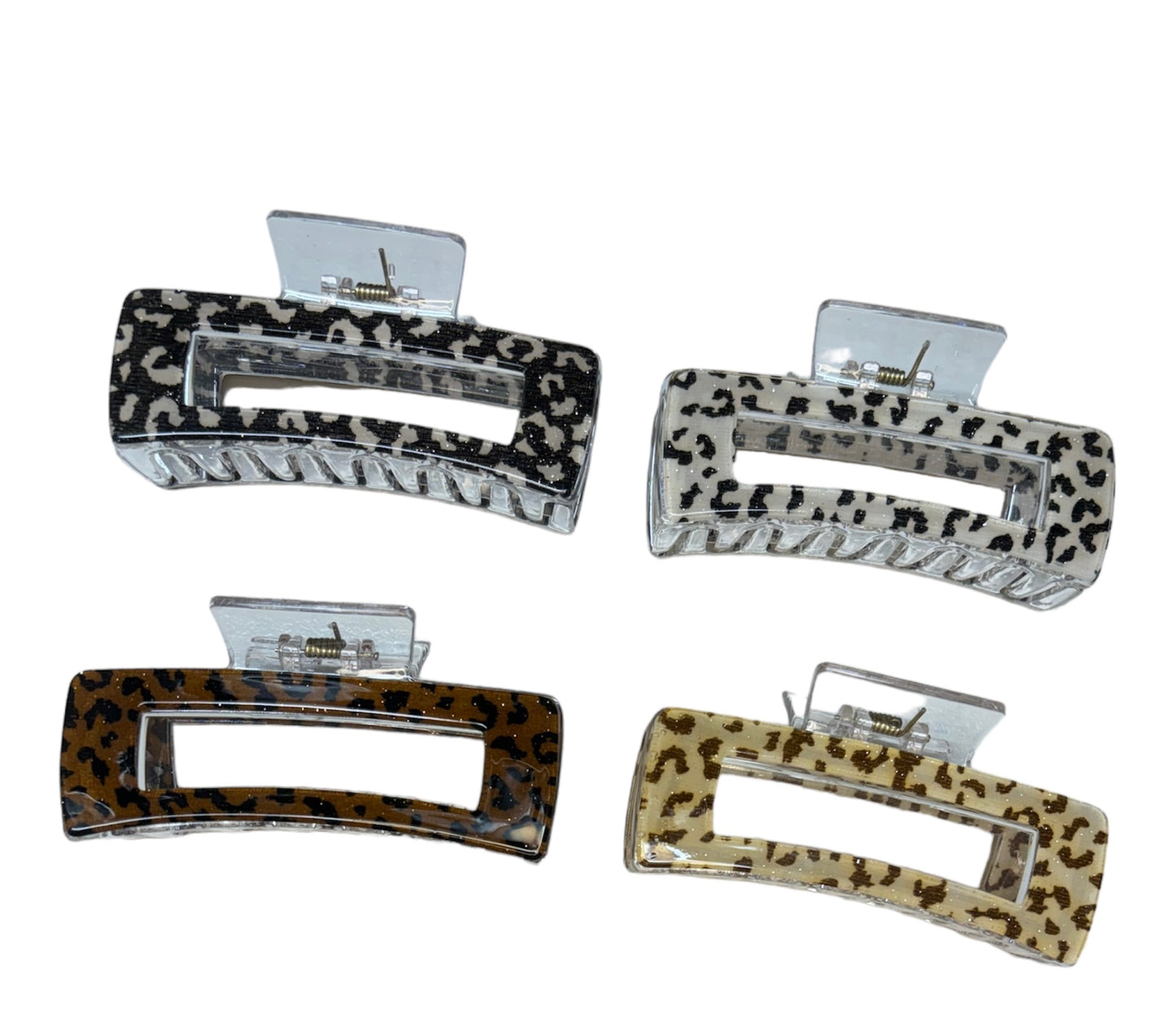 Non-Slip Tortoise Hair Jaw Clips, Leopard Stylish Hair Clamps,Strong Hold for Thick Thin Curly Hair Styling Accessories for Women Girls