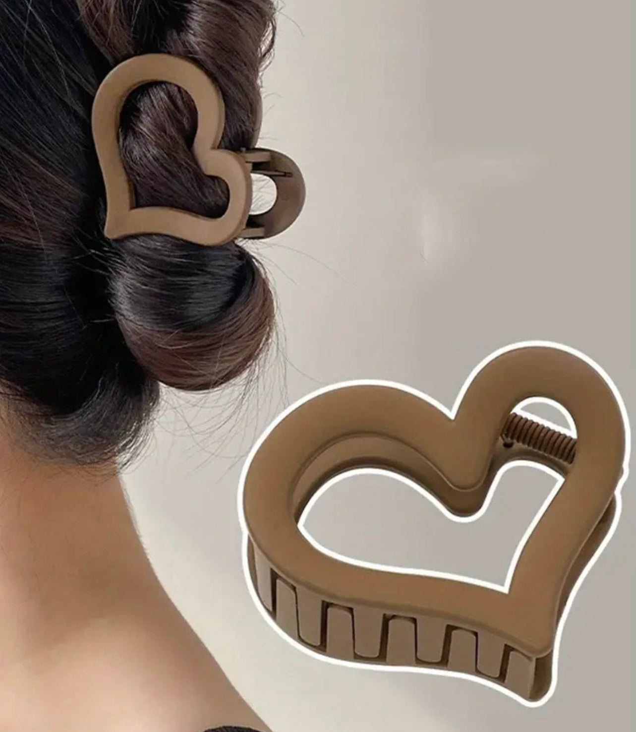 Heart Hair Claw Clips For Women Cute Medium Matte Hair Jaw ClipsMatte Hair Clamp Valentine's Day Party Medium Thick Hair