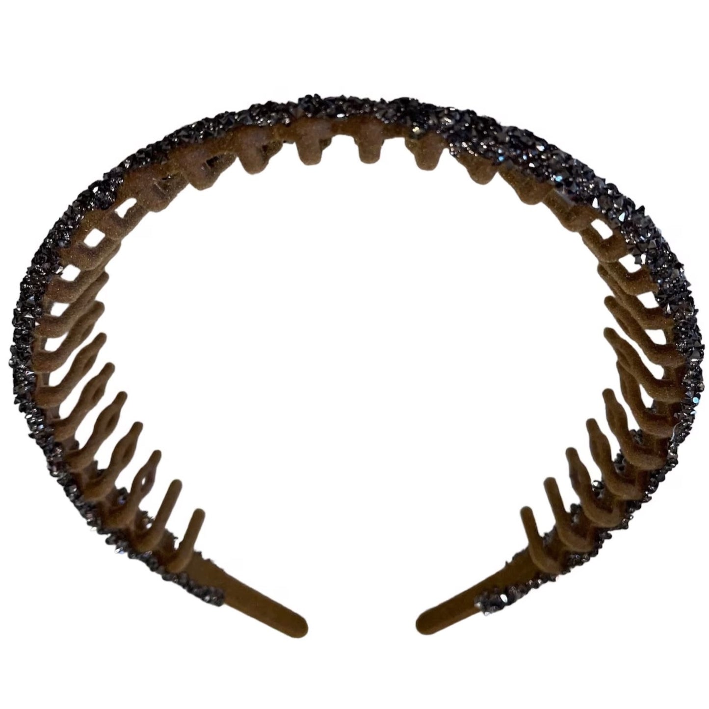 Glittering light weight flexible teeth comb velvet  headband