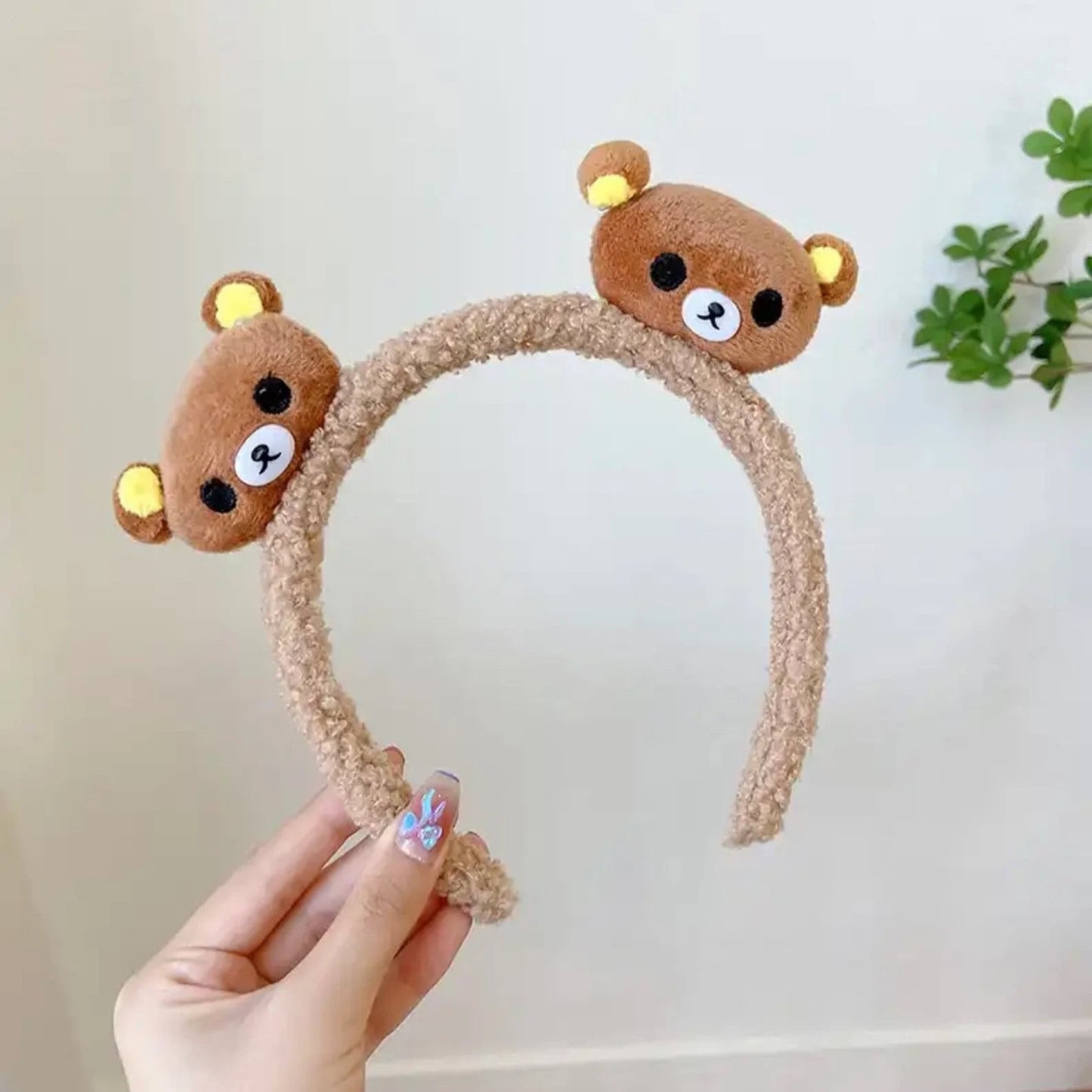 Kawaii Cute Bear Headband Trendy Makeup Headband, Kawaii Japanese, Gift For Her Womens Ladies Girl Cute facial headband, skincare, face washing, makeup headband.