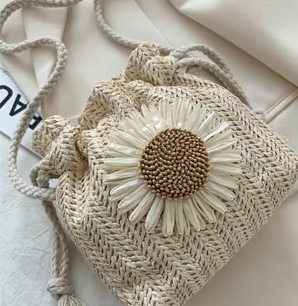 Daisy Bucket Bag, Crossbody, Drawstring Shoulder Bag