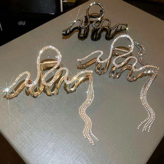 Claw Clip Duo Bundle - metal rhinestone claw clips