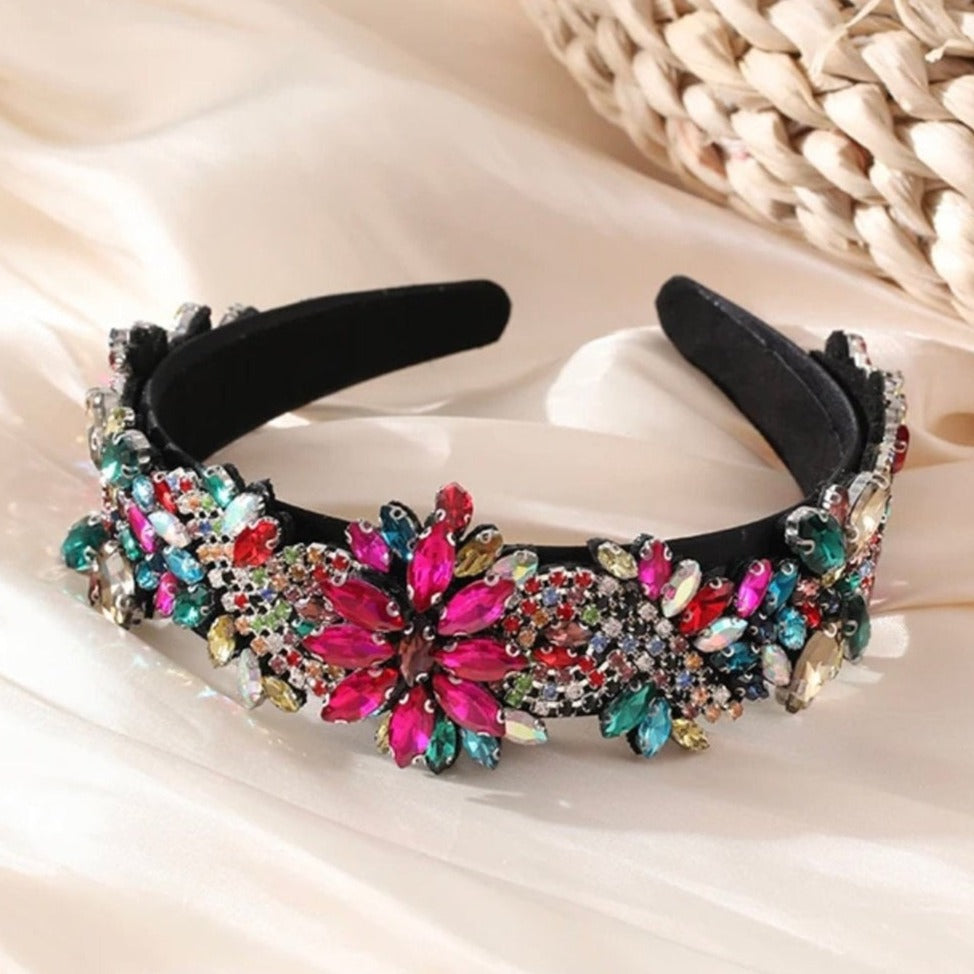 Rhinestone Crystal Headband For Glitter Gemstone Delicate Hair Band Luxury Shiny Handcrafted Head wear