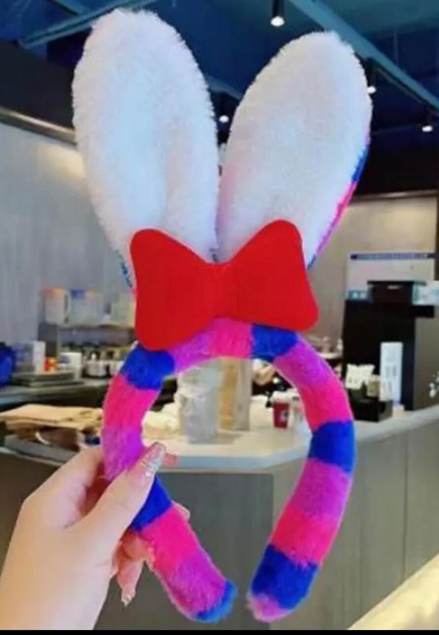 Bunny Ear headbands for Women Girls Plush Rabbit Ear Headbands Easter Costume Bunnys Ear Head Band