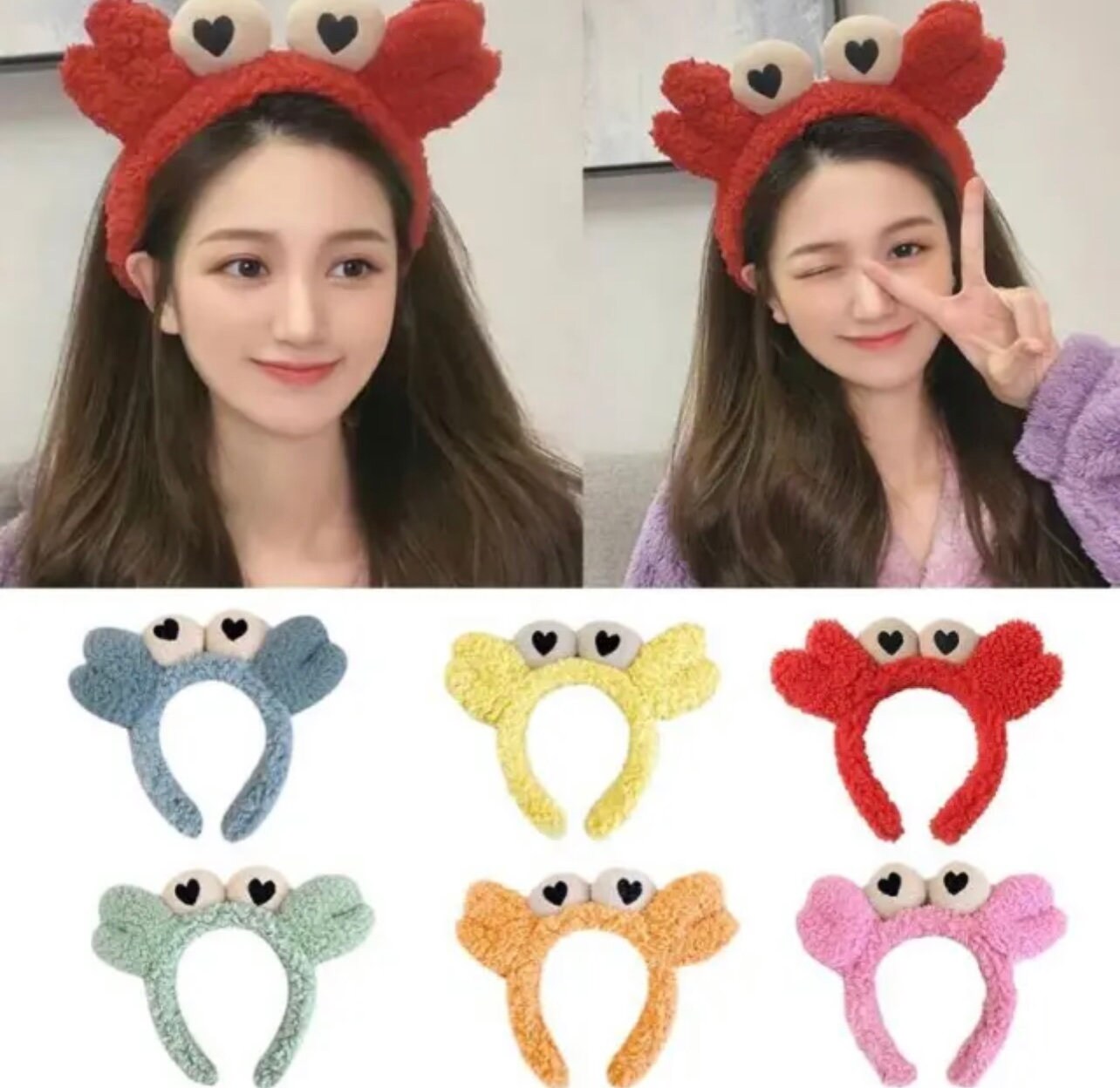 Cute Little Crab Plush Headband, SPA HEADBAND