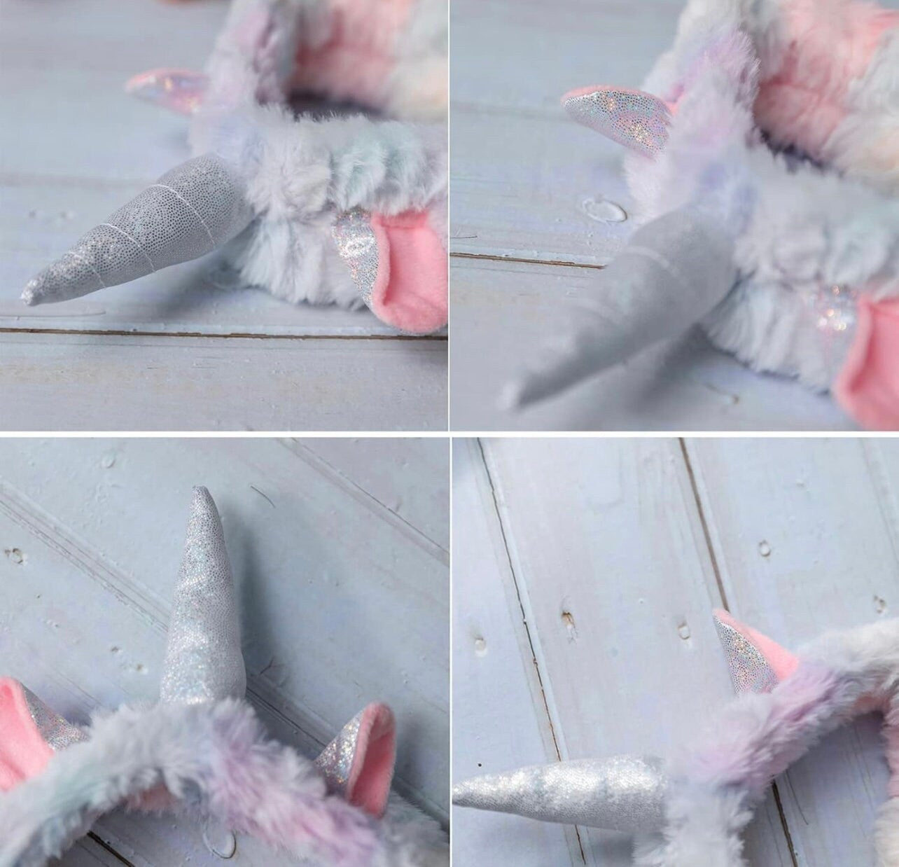 Cute Lovely Unicorn Fuzzy Hairband Makeup Skincare Headband Washing Face for Girls & Women