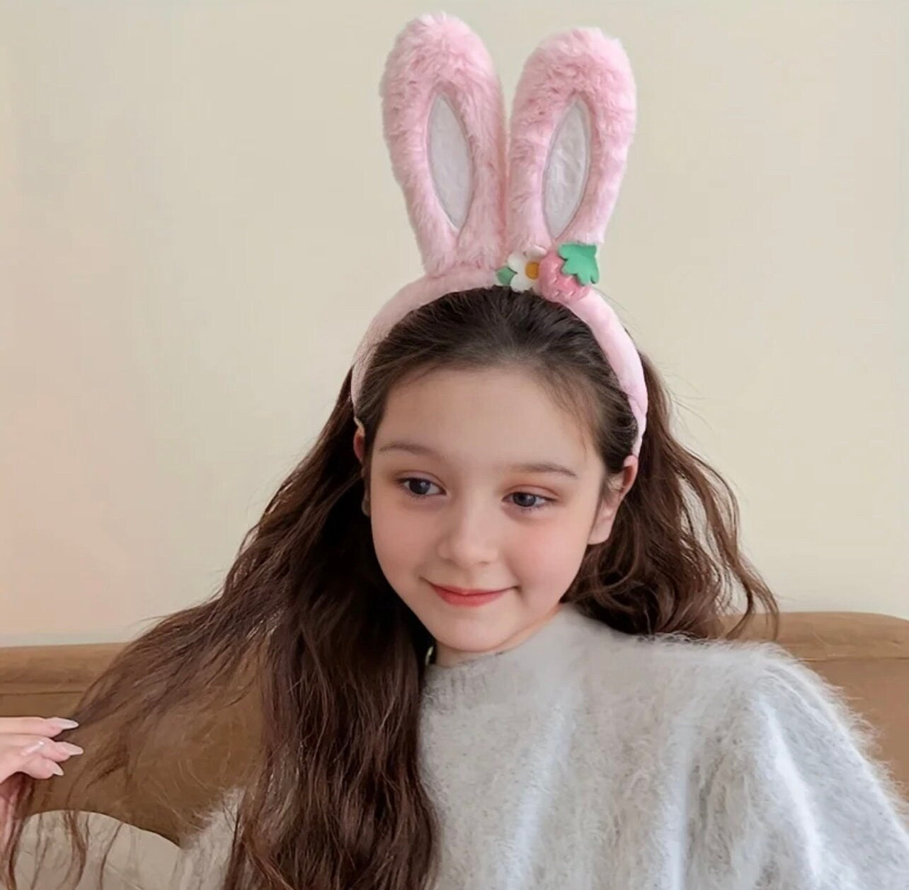 Bunny Ear headbands for Women Girls Plush Rabbit Ear Headbands Easter Costume Bunnys Ear Head Band