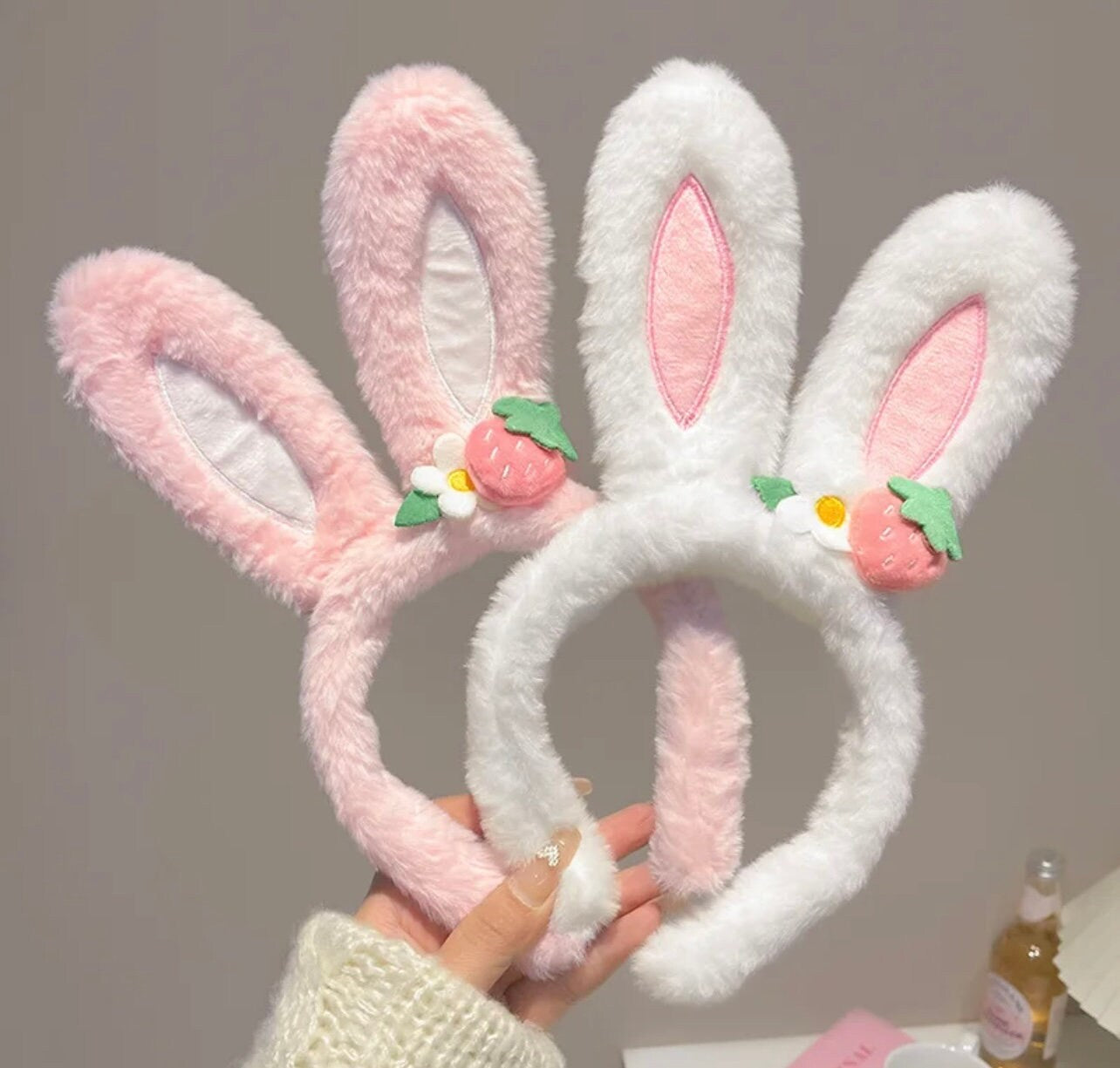 Bunny Ear headbands for Women Girls Plush Rabbit Ear Headbands Easter Costume Bunnys Ear Head Band