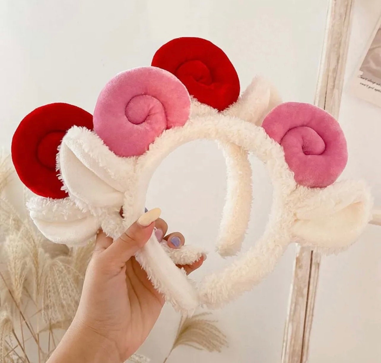 Cute Lovely Sheep Ears Hair Hoop Adorable Sheep Headband Spa Headband for Women