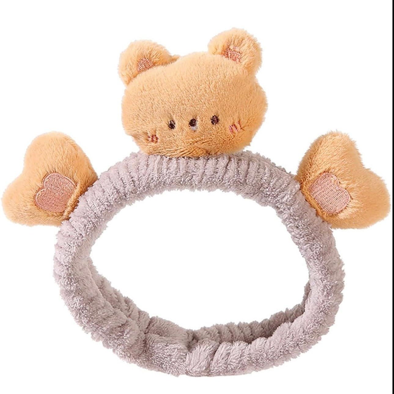 Cute cute! Spa Facial Headbands, Face Washing Sweat Absorption Headband with Animals Decor, Makeup Shower Elastic Hair Accessories